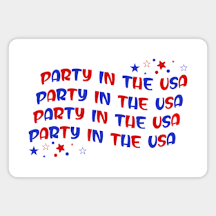 Party in the USA Flag 4th of July Magnet